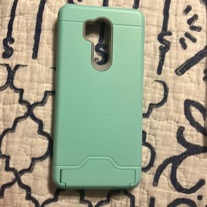 New LG G7 case seafoam green/turquoise phone case with card holder